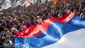 Pro-Russia protesters demonstrate in Ukraine