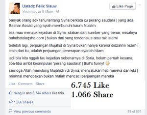 Status Felix Siaw