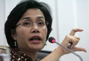 Indonesian Finance Minister Sri Mulyani Indrawati speaks during a news conference in Jakarta