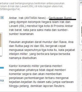Antara menyebut ISIL sebagai Sunni