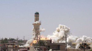 Destruction of a Shia mosque at hands of ISIL in the Iraqi city of Mosul., Oress TV