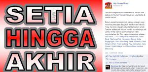setia hingga akhir