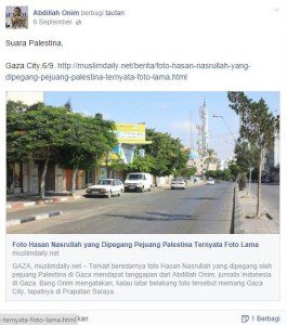 Postingan di fb yang dihapus Onim