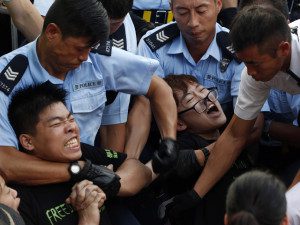 APTOPIX Hong Kong China Tension