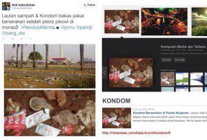 kondom bekas fake