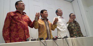 Ketua MPR, Ketua DPR, Ketua DPD, dan Jokowi (foto: Kompas)