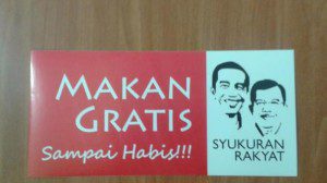Sticker makanan gratis