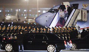 Jokowi saat tiba di beijing