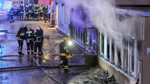 masjid terbakar swedia