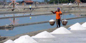 petani garam di Pamekasan (foto: Kompas)