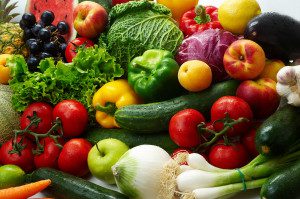 Group of different fruit and vegetables