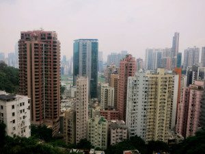 Gedung pencakar langit di Hongkong