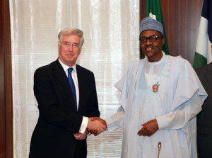 PRESIDENT BUHARI RECEIVES BRITISH SEC OF STATE FOR DEFENCE