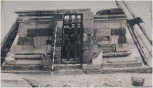keadaan badan candi setelah tersusun