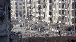 Bagian kota Aleppo yang hancur akibat perang (AFP/presstv)